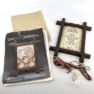 Good Shepherd Vintage 1984 Cross Stitch Kit - CAT ON QUILT - 14-Count - 5002m
